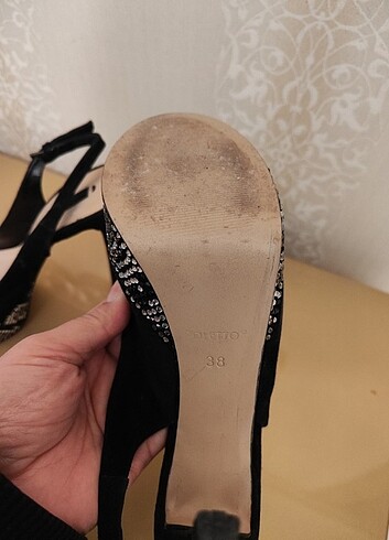 Siyah süet 38 numara ayakkabi - Görsel 5