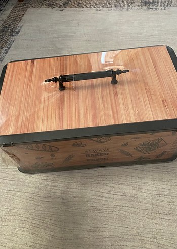 Ikea Kahverengi Ahşap Ekmek Kutusu
