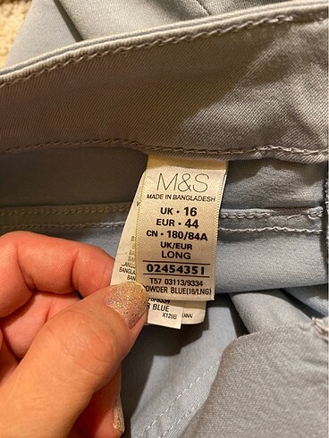 44 Beden mavi Renk Marks and Spencer açık mavi yazlık esnek pantalon