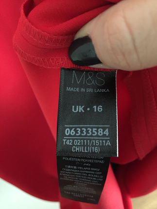 Marks and Spencer yazlık kırmızı elbise 