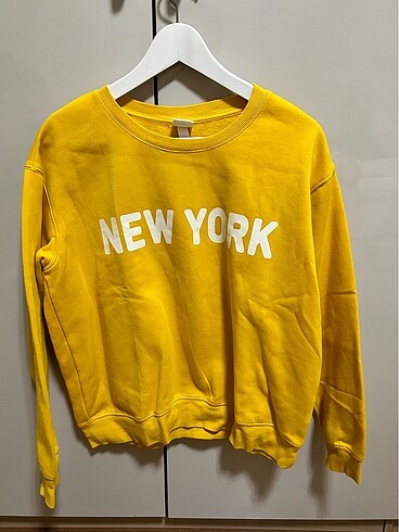 H&M - sarı kışlık sweatshirt
