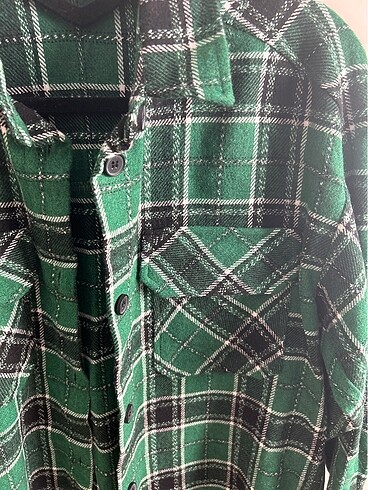 xs Beden Gusto oduncu oversize gömlek yeşil kareli