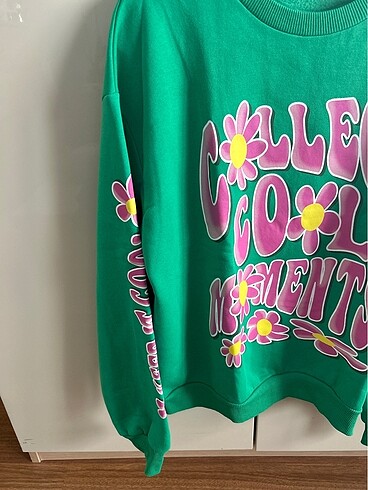 Stradivarius Stradivarius yeşil kışlık sweatshirt