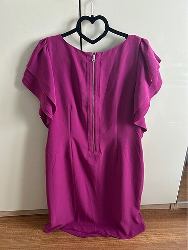 Marks & Spencer Marks and Spencer yazlık koyu pembe kısa kollu elbise