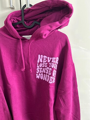 Pull and Bear Pull and bear kışlık pembe sweatshirt