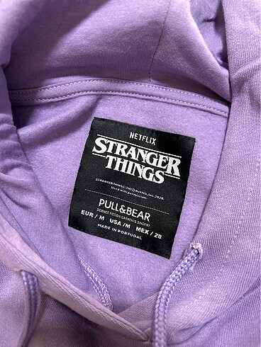 m Beden Pull and bear - stranger things netflix özel üretim kapüşonlu kı