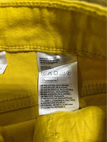 H&M - wide high waist sarı kot pantalon - Görsel 5