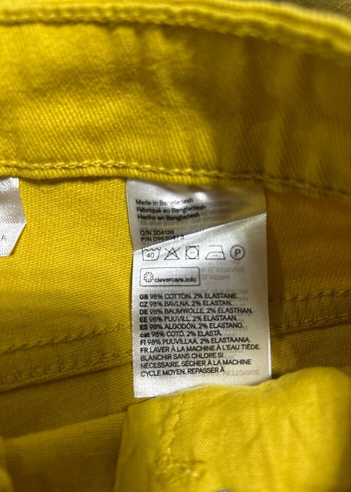 H&M - wide high waist sarı kot pantalon - Görsel 5