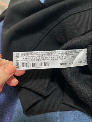 Bershka - ayıcık desenli oversize siyah sweatshirt - Görsel 3