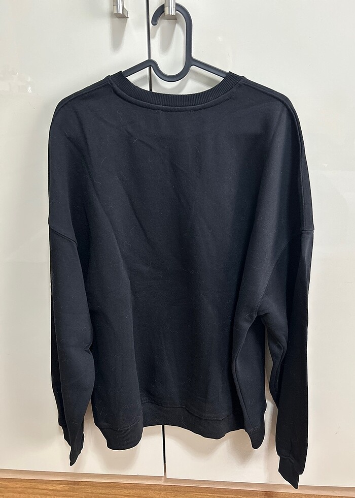 Bershka - ayıcık desenli oversize siyah sweatshirt - Görsel 2