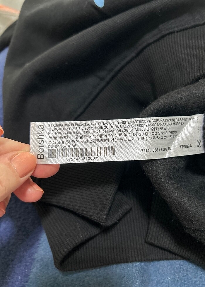 Bershka - ayıcık desenli oversize siyah sweatshirt - Görsel 3