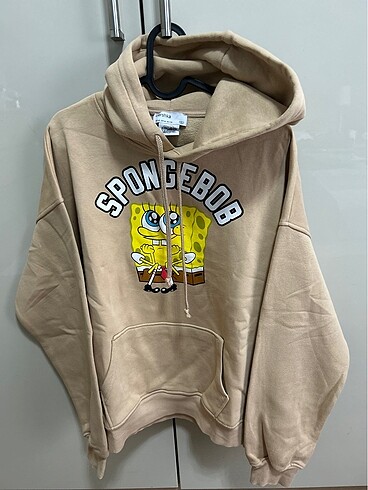 Bershka - sünger bob (SpongeBob) sütlü kahve oversize sweatshirt