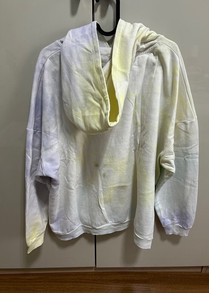 Mavi - sünger bob (SpongeBob) kapüşonlu oversize kışlık sweatshi - Görsel 2