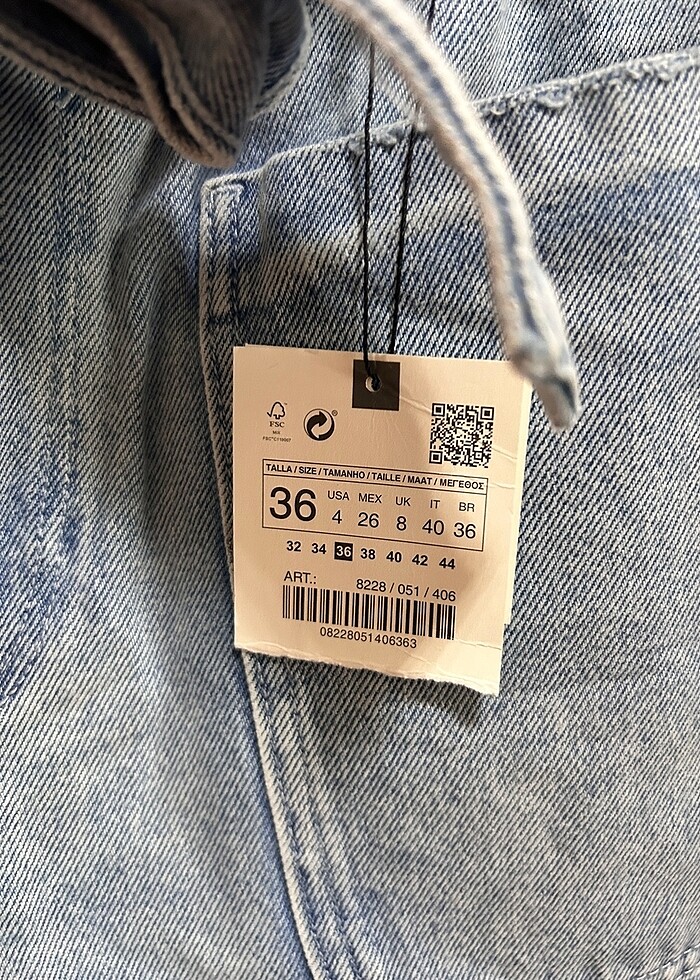 Zara kot şort, paperbag short, yüksek bel - Görsel 3