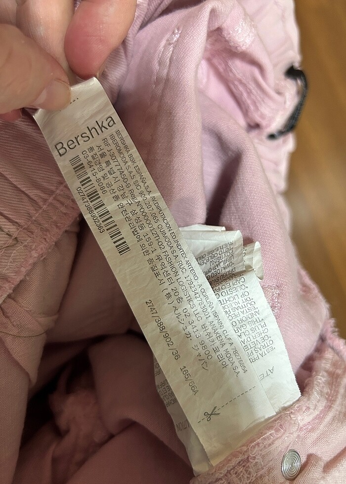 BERSHKA pembe şort - Görsel 4