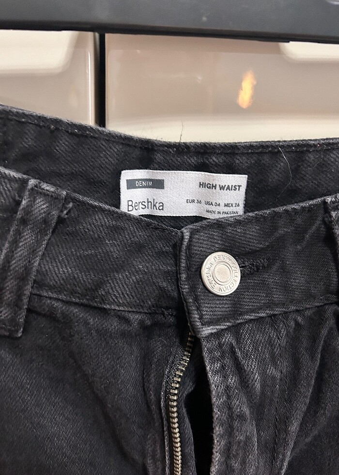 BERSHKA kot şort, yüksek bel - Görsel 3