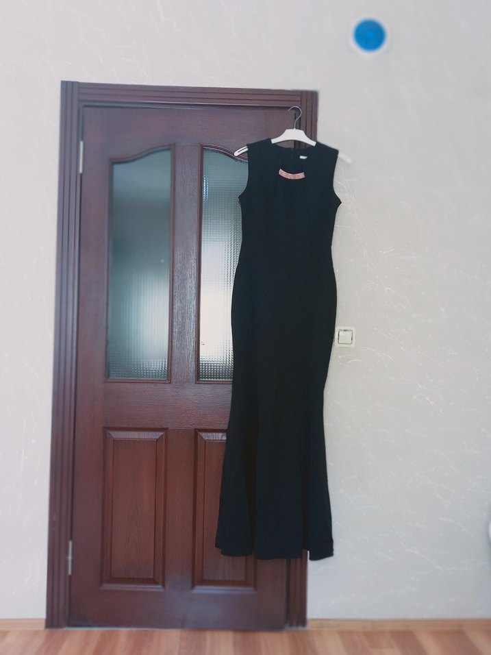 takıp çıkartılabilir parlak taş kemerli uzun abiye - Görsel 2