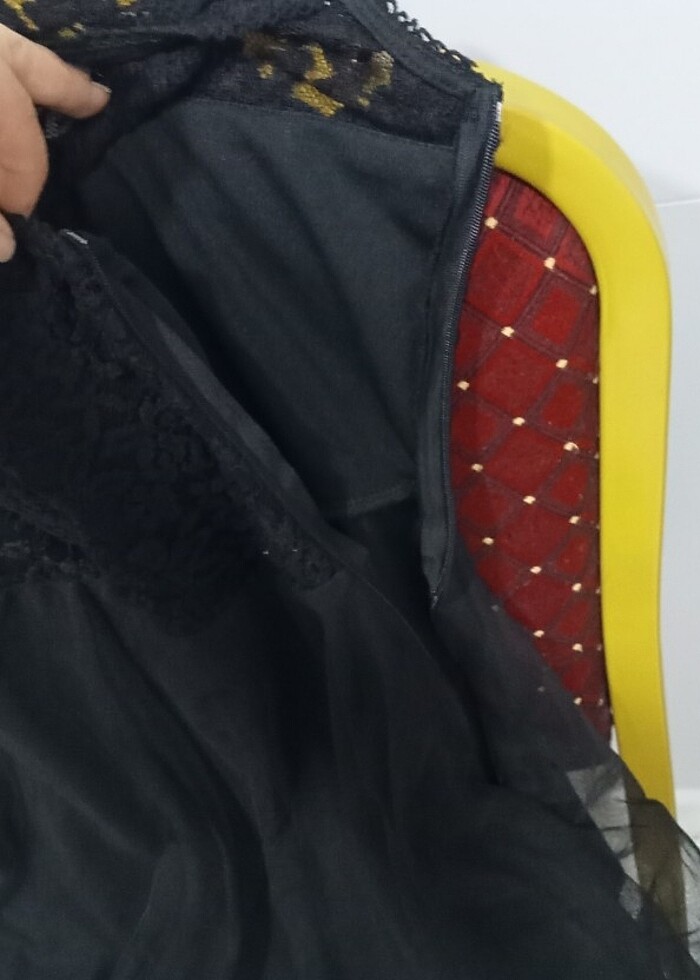 Ayriss markalı üstü dantel detaylı kısa abiye - Görsel 3