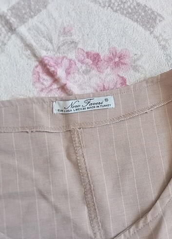 Çizgili örme krep yelekli takım - Görsel 5