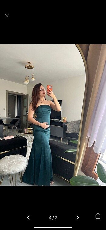 Zara KADIN UZUN SATEN ABİYE