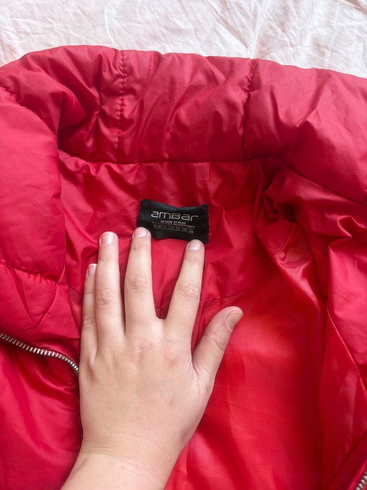 Kadın Kırmızı Kısa Mont - Görsel 2