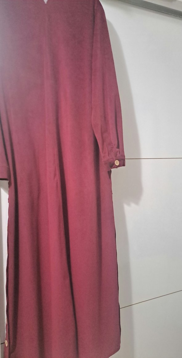 fitillş kadife elbise - Görsel 3