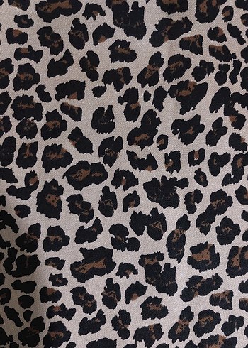 Kahverengi Leopar Desenli Midi  Etek - Görsel 3