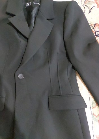 l Beden Zara Düğmeli Siyah Kadın Blazer Ceket