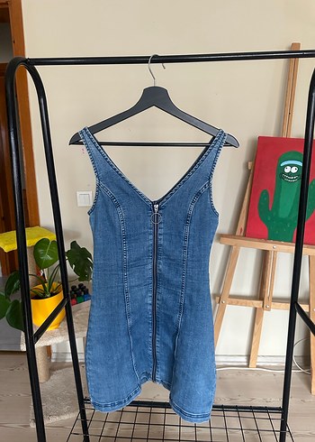 s Beden H&M Kot Midi Elbise