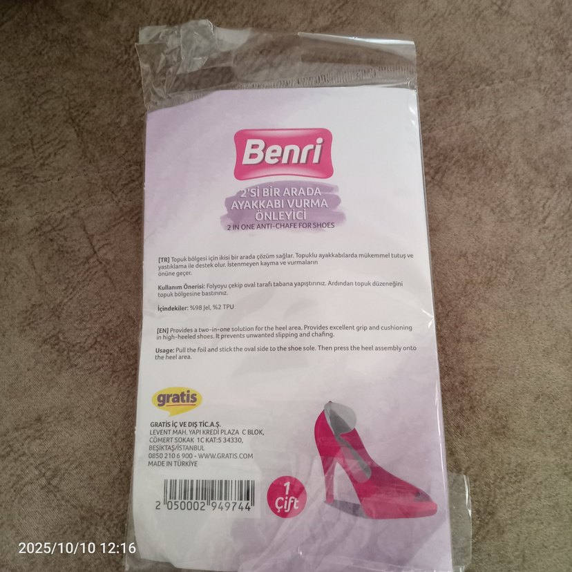 Benri Beyaz Ayakkabı Vurma Önleyici 1 Çift - Görsel 2