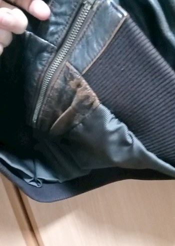 Siyah Deri Biker Ceket, Bol Kesim, Tokalı - Görsel 6