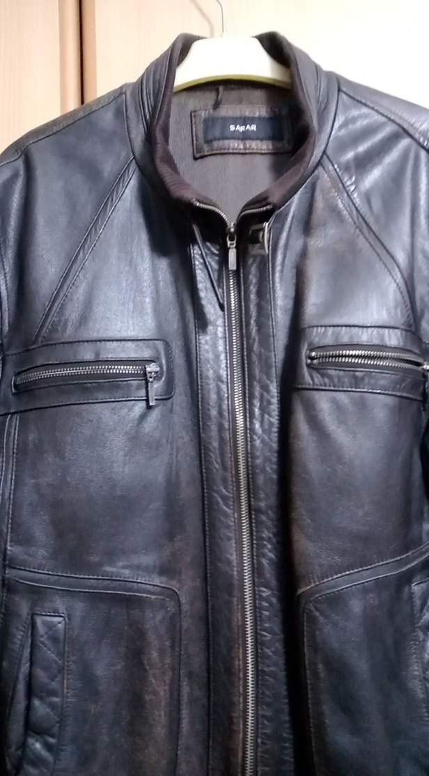 Siyah Deri Biker Ceket, Bol Kesim, Tokalı - Görsel 3