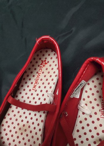 Kız Çocuk Kırmızı Tokalı Babet - Görsel 2