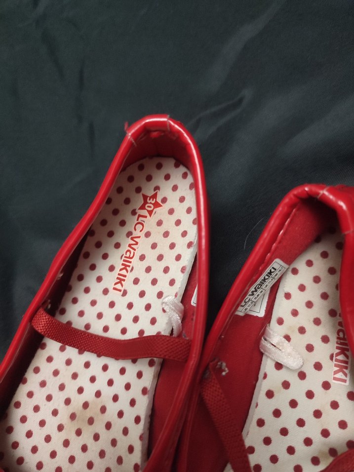 Kız Çocuk Kırmızı Tokalı Babet - Görsel 2