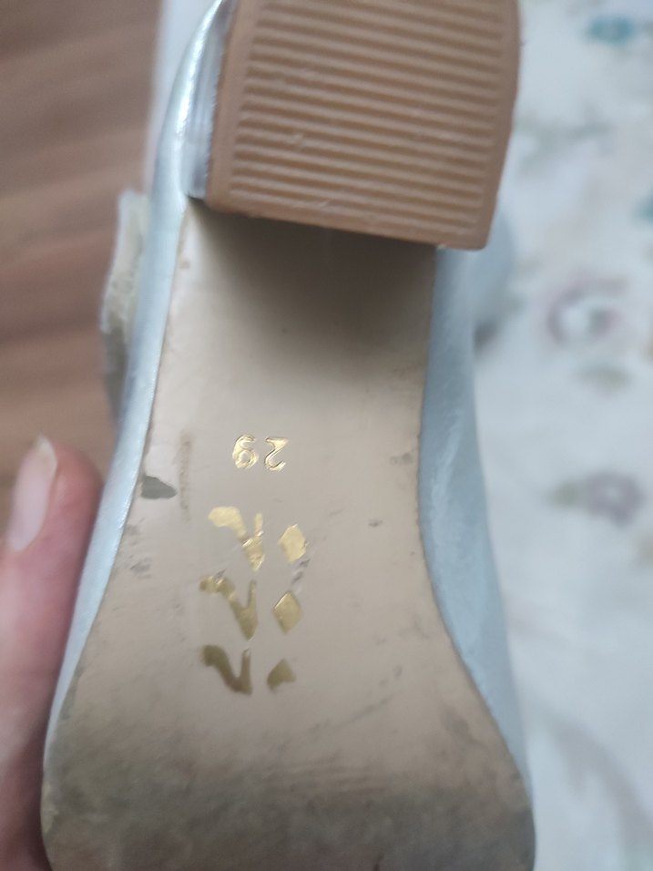 Kız Çocuk Gri Tokali abiye ayakkabı - Görsel 3