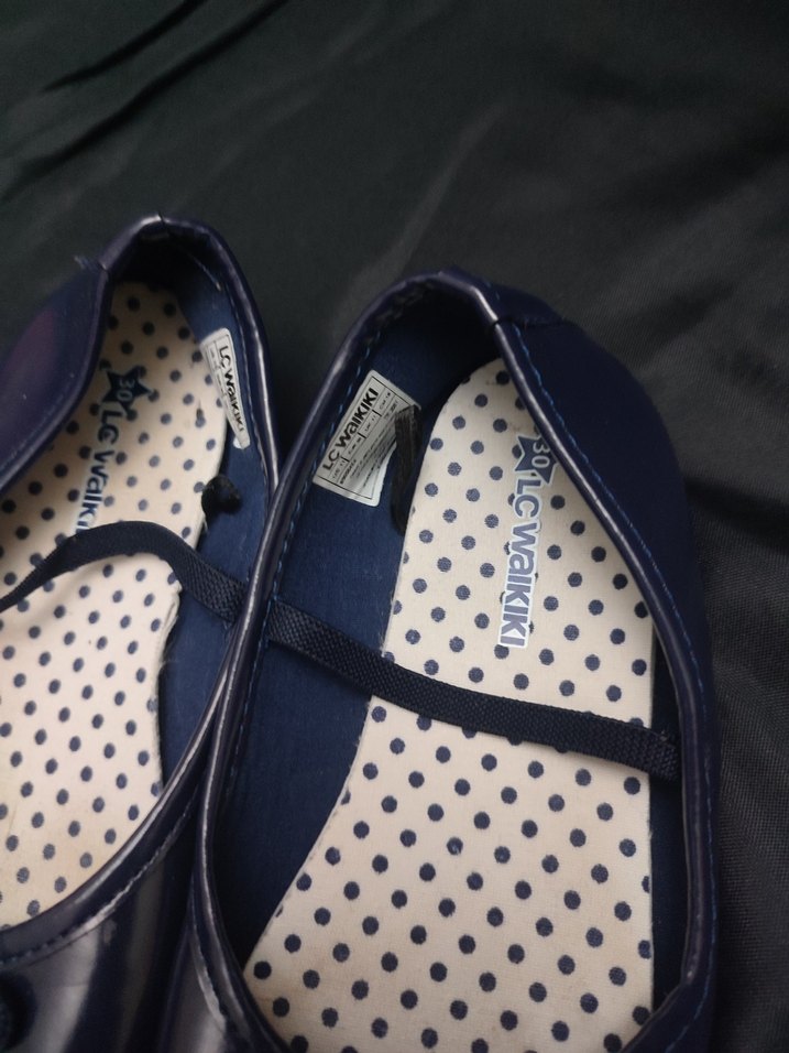 Kız Çocuk Lacivert Tokalı Babet Ayakkabı - Görsel 2