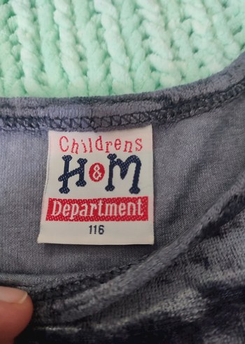 Kızlar için Gri Uzun Kollu Kadife üst - Görsel 4