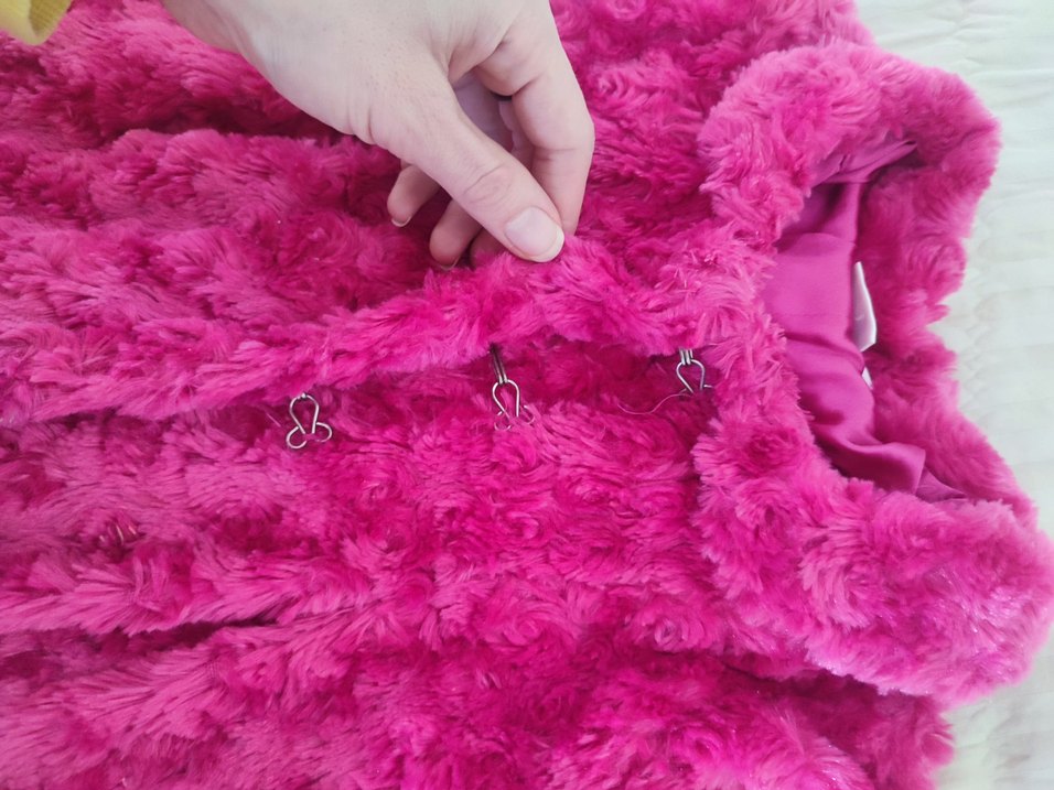 Pembe çocuk  Kürklu Mont - Görsel 2