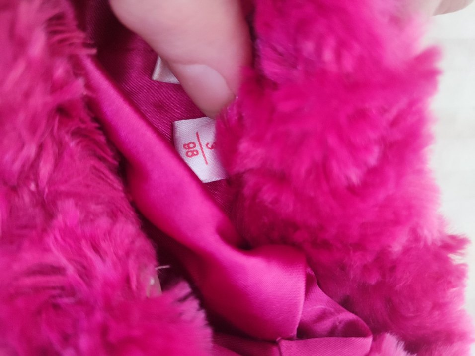 Pembe çocuk  Kürklu Mont - Görsel 4