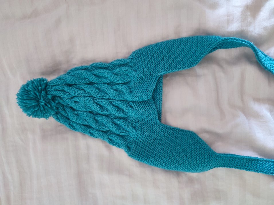 Turkuaz Örgü çocuk sapka - Görsel 2