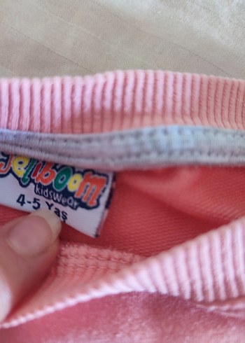 Kız Çocuk Pembe Uzun Kollu Baskılı  elbise - Görsel 4