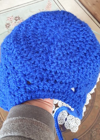 Dantel Model Örgü Bone Bere - Görsel 3