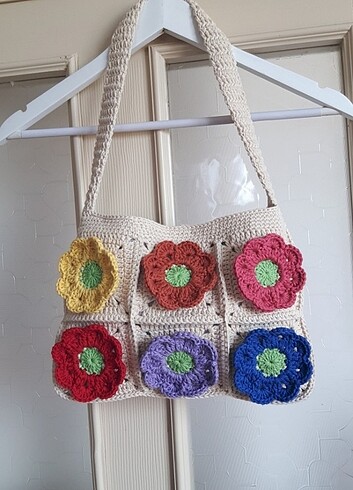Flower Garden Crochet Çanta 