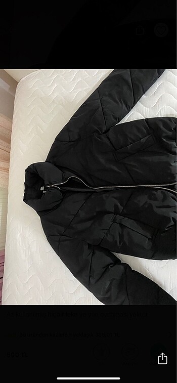 xs Beden siyah Renk Şişme mont