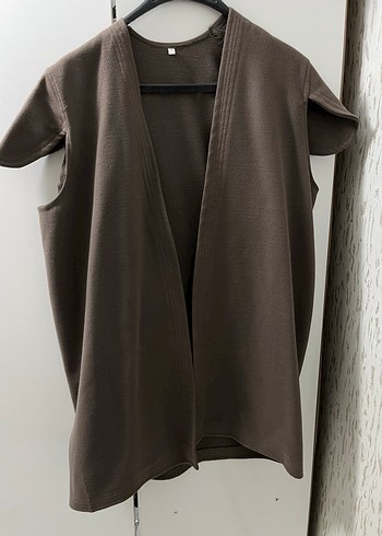 Erkek bej Midi Salaş Kısa Kollu yelek - Görsel 2