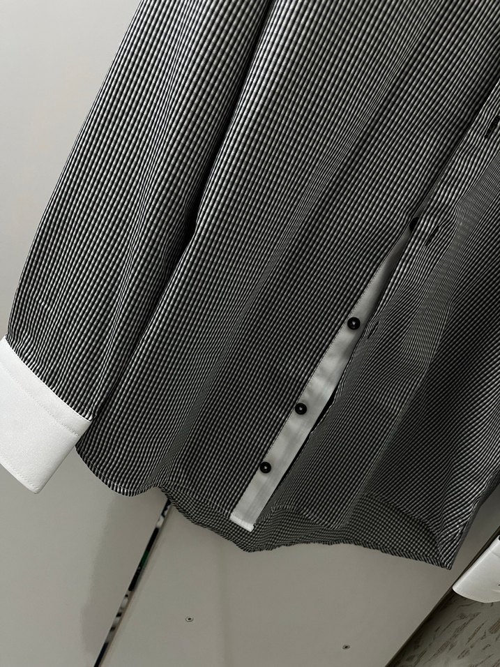 Gri Kareli Uzun Kollu Erkek Gömlek - Görsel 2