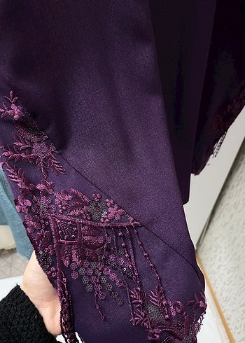 Mor Uzun Kollu Salaş V Yaka Tunik - Görsel 3