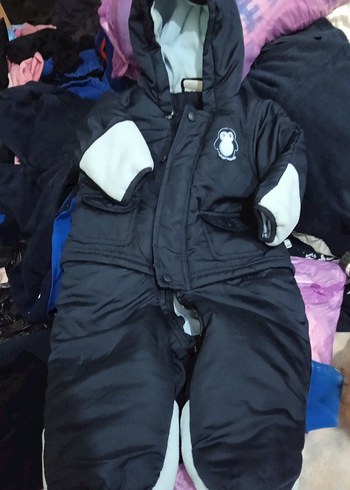 Erkek Bebek Mavi Düğmeli Polar Tulumu - Görsel 3