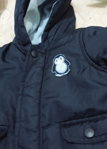 Erkek Bebek Mavi Düğmeli Polar Tulumu - Görsel 4