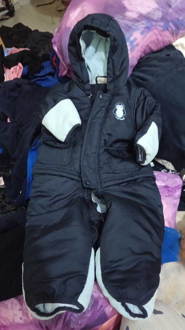 Erkek Bebek Mavi Düğmeli Polar Tulumu - Görsel 3